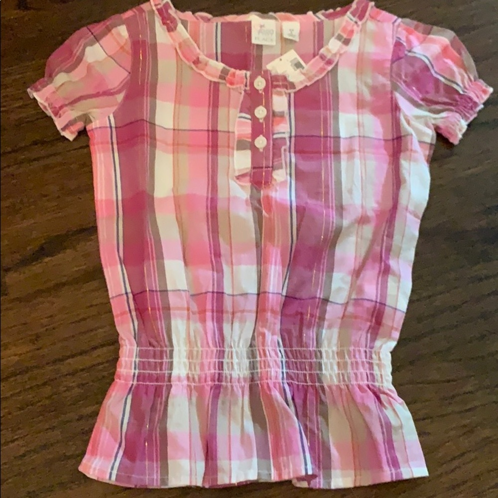 NWT girls plaid shirt from children’s place size 4